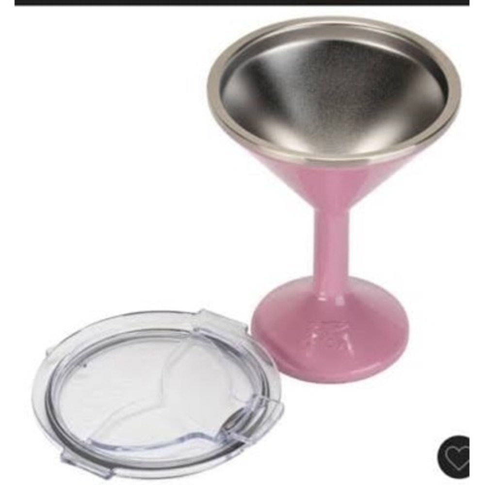 ORCA Tini Pink Stainless Steel Martini Glass Tumbler 13oz Double Wall Insulated